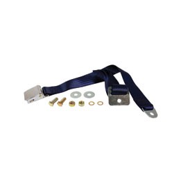 Seat belt, Lap 2 point, Chrome buckle, Dark blue