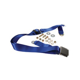 Seat belt static chrome all webbing blue BS std up to12/7 Seat belt static chrome all webbing blue BS std up to12/7