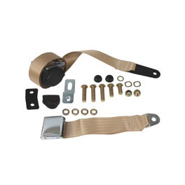 Seat belt front chrome inertia cream BS std use up to12/71 ONLY Seat belt front chrome inertia cream BS std use up to12/71 ONLY