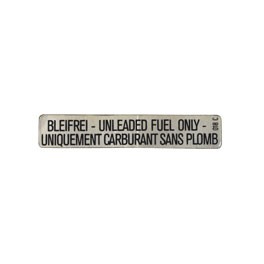 Sticker, Unleaded fuel, all suitable models