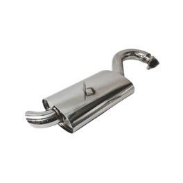 Mondo Muffler for merged header Stainless Steel - All T1 Mondo Muffler for merged header Stainless Steel - All T1