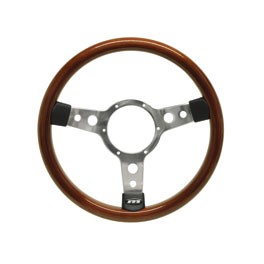 Steering Wheel 13.5" Wood Rim Mountney Traditional Polishlis