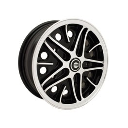 Wheel, SSP Cosmic, Black & Polished 5/205 5.5"x15" ET22 Wheel, SSP Cosmic, Black & Polished 5/205 5.5"x15" ET22