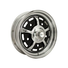 **NCA** Sprintstar Wheel 4.5x15 in Black and Chrome 5/205
