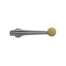 Winder handle grooved Chrome T1 -55, Ivory
