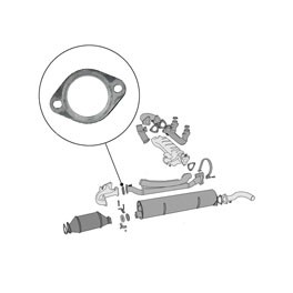 Gasket, T1 fI exhaust with Cat 74-79, T25 CT 81-up to Gasket, T1 fI exhaust with Cat 74-79, T25 CT 81-up to