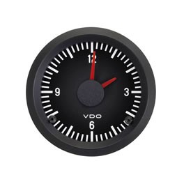 VDO Clock, 52mm, Black Cockpit VDO Clock, 52mm, Black Cockpit