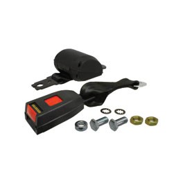 Seat Belt, 2pt Inertia Lap, Modern Buckle, Black, Securon Seat Belt, 2pt Inertia Lap, Modern Buckle, Black, Securon