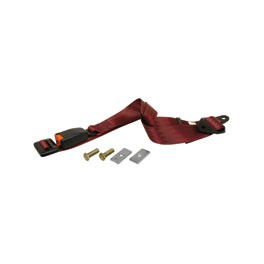 Seat belt, 2pt Static Lap, Chrome Buckle, Burgundy