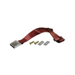 Seat Belt, 2pt Static Lap, Modern Buckle, Burgundy