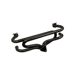 Header, Bugpack small flange, black, T1/2, 1300cc+