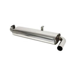 Silencer, Single Quiet Pack, S/Steel, T1, 13-1600cc