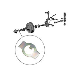 Lock plate, for hub nut, T1 -8/65, T2 64-67, T3 62-65 Lock plate, for hub nut, T1 -8/65, T2 64-67, T3 62-65
