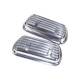 Rocker covers, alloy, clip-on PAIR